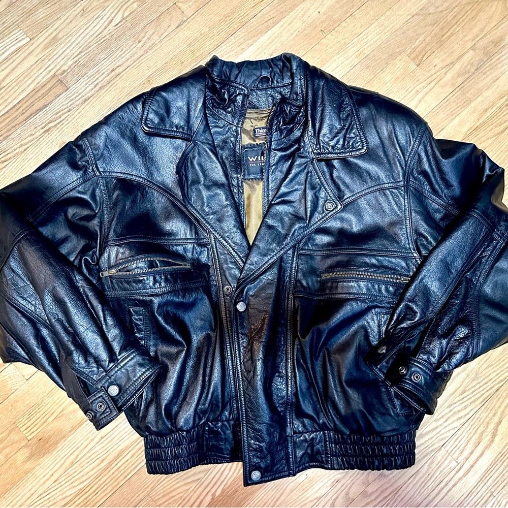 Wilsons Leather Black Bomber Jacket